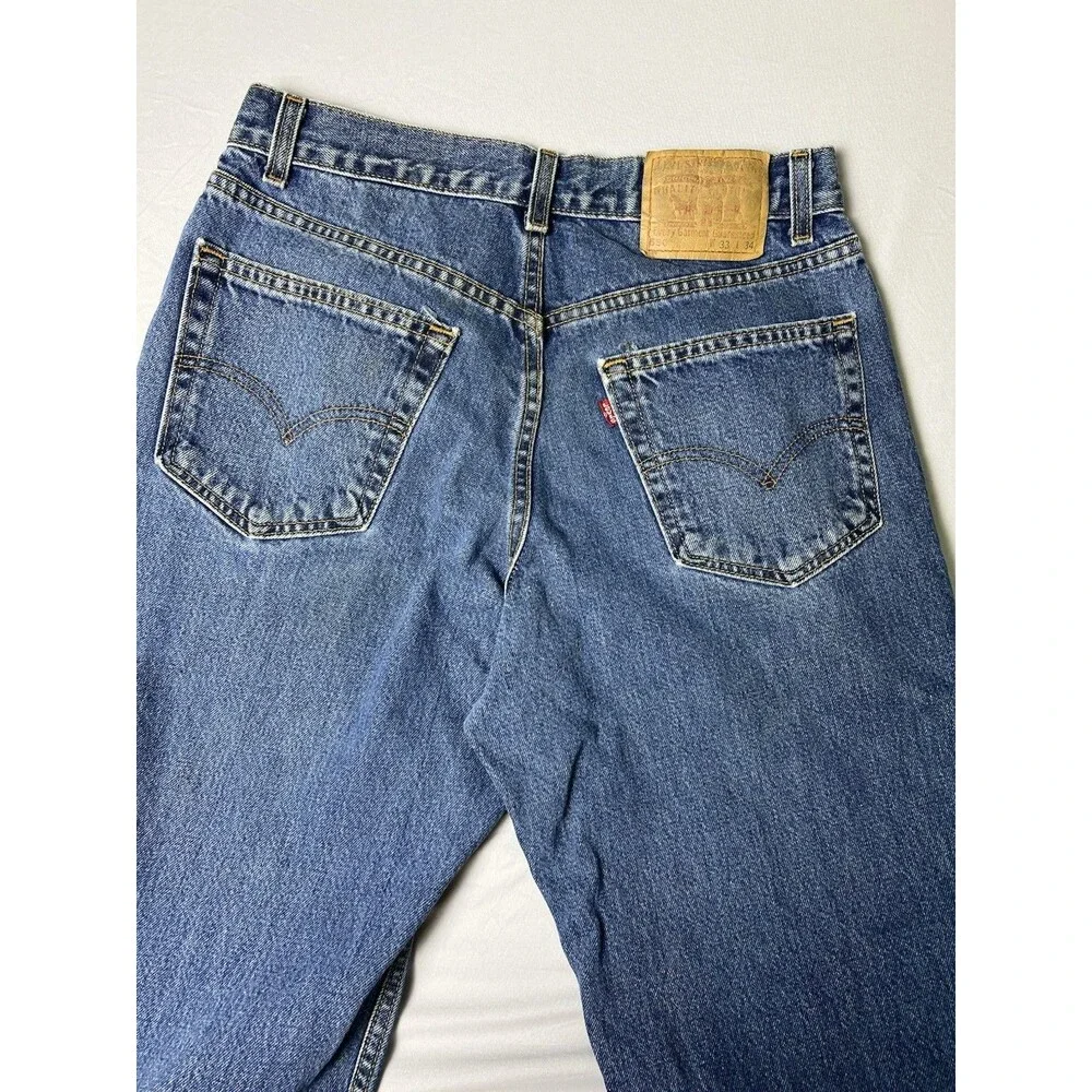 Vintage 2001 Levi’s 550 Denim Blue Jean USA Made 550-4886 Men’s 33x34